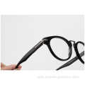 New Design Trendy Unique Metal Nose Bridge Round Lenses Acetate Optical Frames Eyeglasses